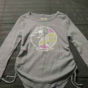 Justice leggings and matching long  sleeve shirt size 12